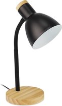 Raiseking Bureaulamp - Klassieke Leeslamp - Modern - Hout - Metaal - Zwart - Kantelbaar