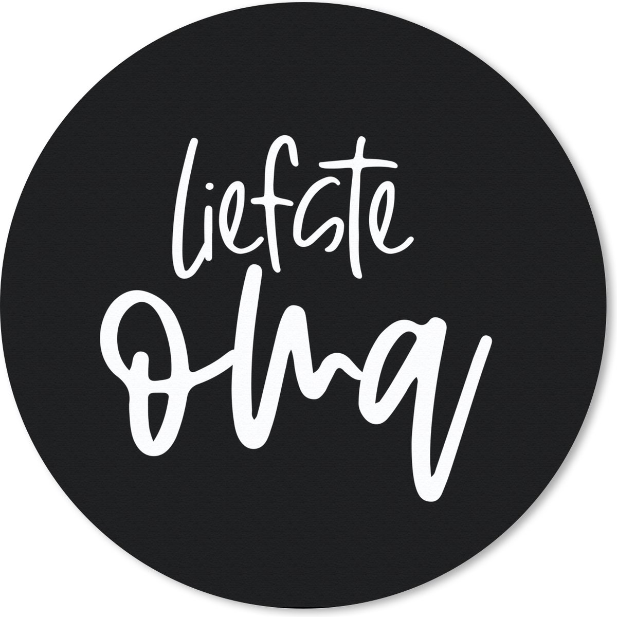 Muismat rond 30x30 cm - Mousepad Liefste oma - Spreuken - Quotes - Oma - Ronde muismatten