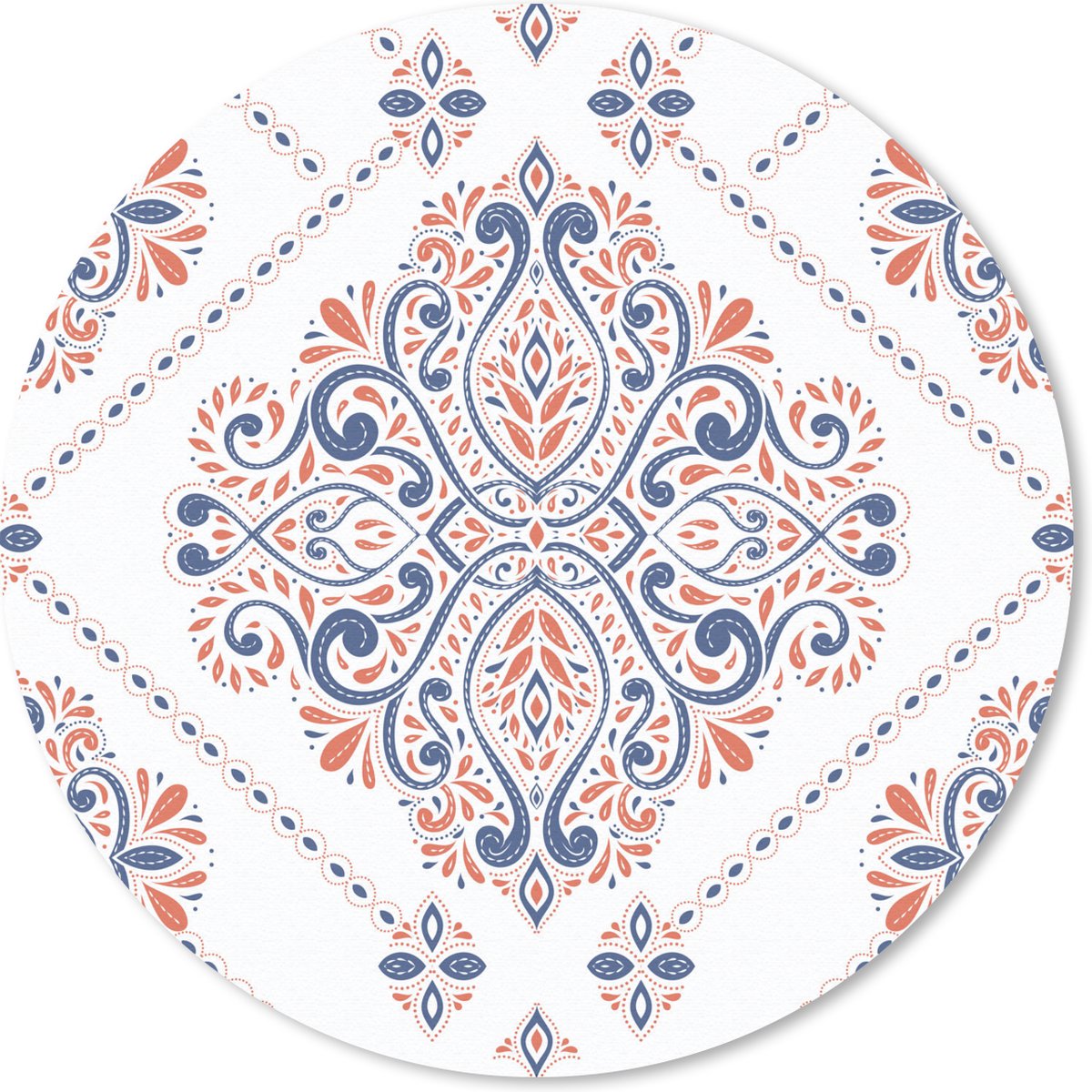 Muismat rond 20x20 cm - Mousepad Patronen - Bloemen - Mandala - Ronde muismatten