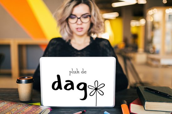 Sticker ordinateur portable - 12,3 pouces - Proverbes - Citations - Saisir le jour - Carpe diem