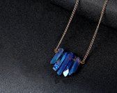 Bixorp Gems - Prachtige edelstenen ketting van Lapis Lazuli - verschillende onderdelen ketting