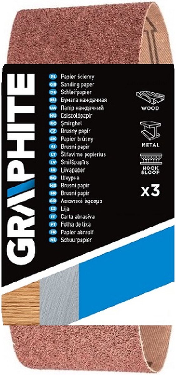 Graphite Schuurband 75x533mm - K60 (3 st.)