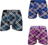 Heren boxershort 3 pack geruit XXL