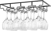 SMH LINE® Ophangrek Wijnglazen - Wijnrek - Ophangrek - Glazenrek - Wijn Glas Rek - Wijnglas Houder - Wijnglazenhouder - Wijnglazen organizer - glasophangrek - Wijnglas Rek - Bar, Keuk - Zwart