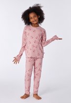 Woody pyjama meisjes - roze met wasbeer all-over print - wasbeer - 212-1-WPC-R/956 - maat 152