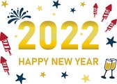 Sticker fenêtre Nouvel An - Décoration Nouvel An - Décoration Happy New Year 2022 - Sticker fenêtre - Nouvel An - Happy New Year 2022 - Réveillon du Nouvel An