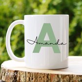 Customized name mug - Customized mokken en bekers - mokken met tekst - mokken - bekers - cadeautje - cadeau voor vrouw - cadeau vor man - keramiek servies - cadeautje voor haar - cadeautje vo