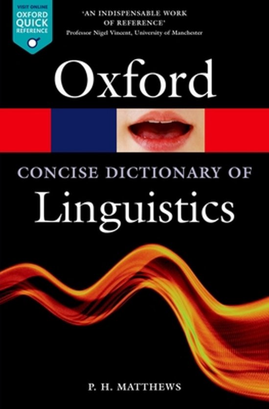 Concise Oxf Dictionary Of Linguistics 3E - cover