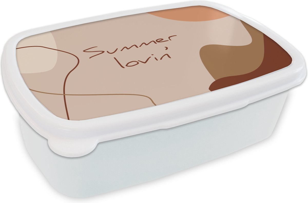 Broodtrommel Wit - Lunchbox - Brooddoos - Zomer - Quote - Grease - 18x12x6 cm - Volwassenen