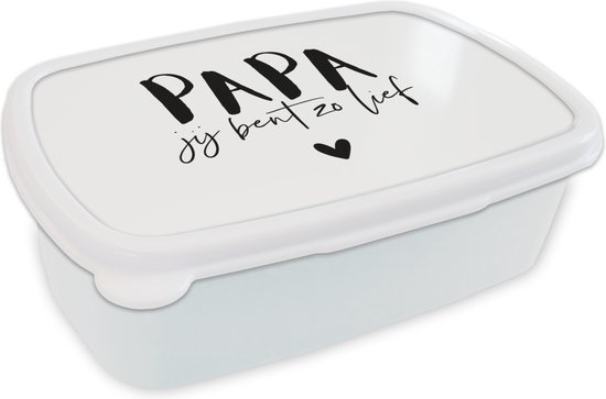 Broodtrommel - Lunchbox - Brooddoos - Papa - Spreuken - Papa jij bent zo lief -... | bol.com