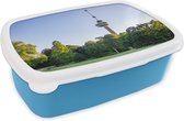 Broodtrommel Blauw - Lunchbox - Brooddoos - Euromast - Boom - Rotterdam - 18x12x6 cm - Kinderen - Jongen