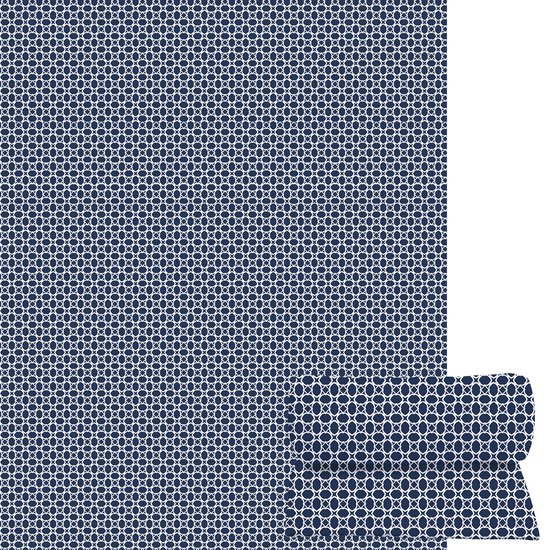 fleece - plaid  -marine blauw - 130 x 160