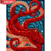 Diamond Painting - Octopus - 40x50 cm - Vierkante Steentjes - Dieren - Volwassenen - Hobby - Cadeau - Moederdag - Kado