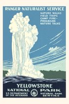 Pocket Sized - Found Image Press Journals- Vintage Journal Yellowstone National Park Travel Poster, Old Faithful