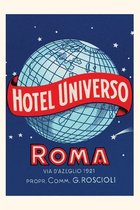 Pocket Sized - Found Image Press Journals- Vintage Journal Hotel Universo, Rome Poster