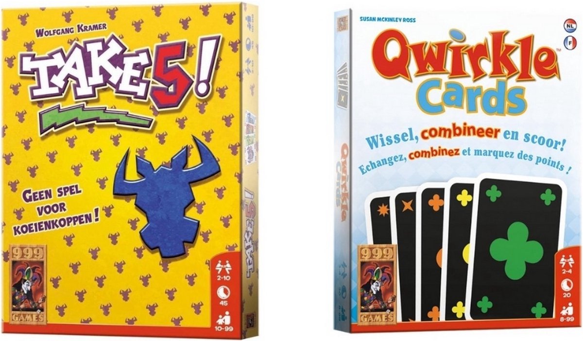 Spellenbundel - Kaartspellen - 2 Stuks - Take 5! & Qwirkle - 999 Games