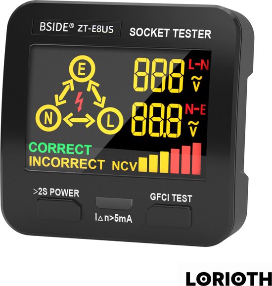 LORIOTH® Professionele Stopcontact tester - Aardlekschakelaar Tester -  Voltage Tester... | bol.com