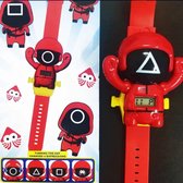 Squid Game horloge - Kinderhorloge Squid Game - Horloge kinderen - Spelhorloge Squid Game