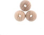 0856-105 Houten kralen natuur 10 mm gat 2