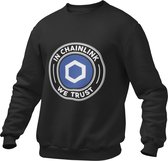 Crypto Kleding -In CHAINLINK we Trust - Bitcoin - Trui/Sweater