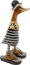 Beelden - Eend, zwart - Hout - Zwart - 14x11x27 cm - Indonesie - Sarana - Fairtrade