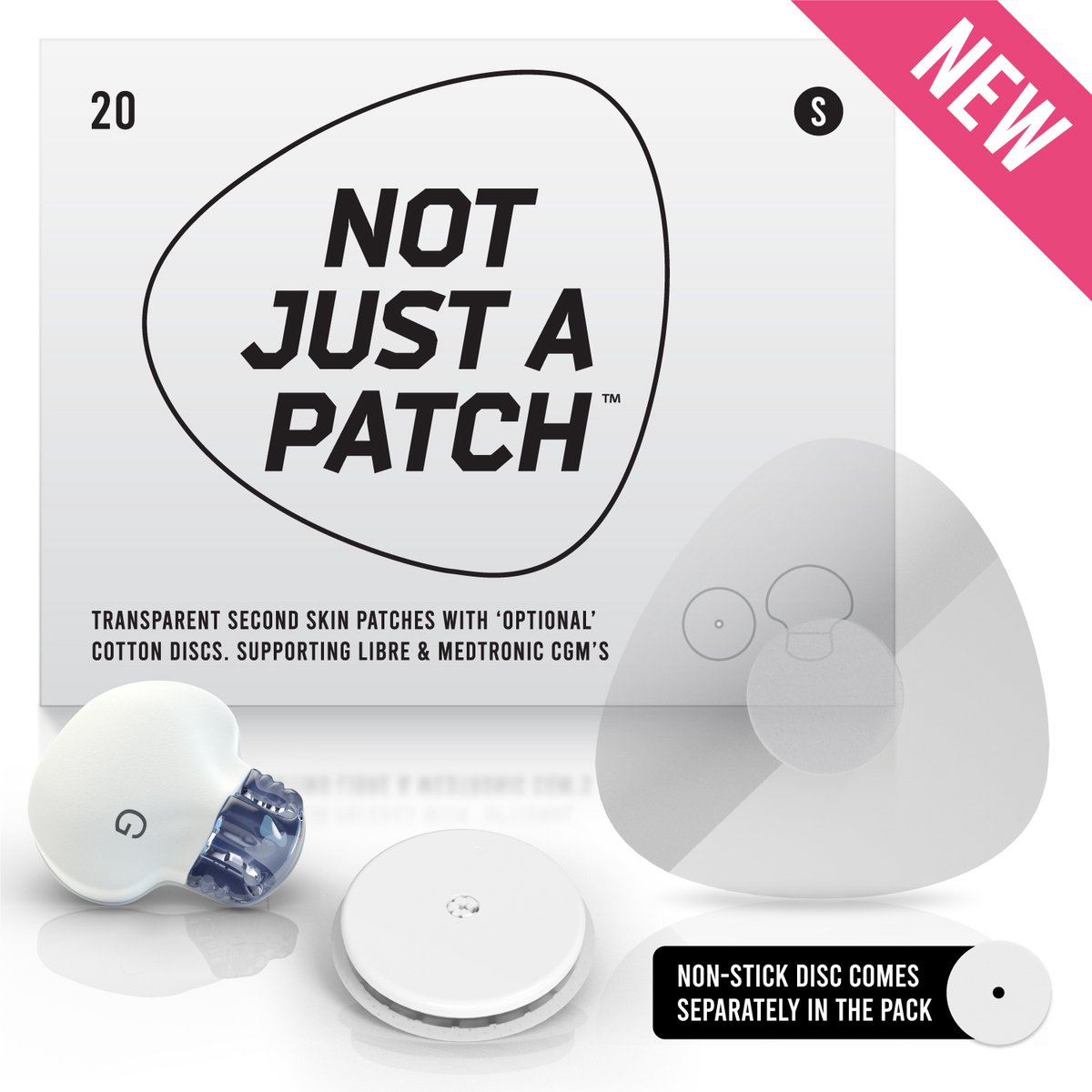 Goedkoopste Not Just a Patch – Clear (transparante) sensorpleisters – 20 pack – S