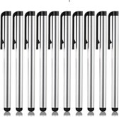 AFECTO® set van 10 stuks stylus pen | zilver| voor Tablet, Smartphone en pc