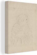 Canvas Schilderij Jane Hading - Schilderij van Henri de Toulouse-Lautrec - 30x40 cm - Wanddecoratie