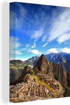 Tableau Peinture sur Toile Ruines Incas au Machu Picchu Pérou - 90x120 cm - Décoration murale