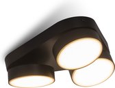 LUTEC Connect STANOS - Driekoppige Plafondspot smart verlichting  - Zwart