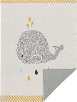 Lassig Knitted GOTS Little Water Whale 75 x 100 cm Wiegdeken 1542001452