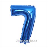 Ballon Cijfer 7 Jaar Blauw Verjaardag Versiering Helium Ballonnen Feest Versiering 80Cm