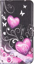 Apple iPhone 7 Plus Hoesje - Mobigear - Design Serie - Kunstlederen Bookcase - Hearts - Hoesje Geschikt Voor Apple iPhone 7 Plus