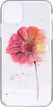 Apple iPhone 12 Hoesje - Mobigear - Design Serie - TPU Backcover - Red Flower - Hoesje Geschikt Voor Apple iPhone 12