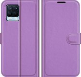 Realme 8 Hoesje - Mobigear - Classic Serie - Kunstlederen Bookcase - Paars - Hoesje Geschikt Voor Realme 8