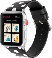 Mobigear Dotted Bandje Geschikt voor Apple Watch Series 5 (40 mm) - Zwart / Wit