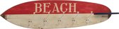 J-Line Surfplank 5Haken Hout Wit/Rood/Blauw