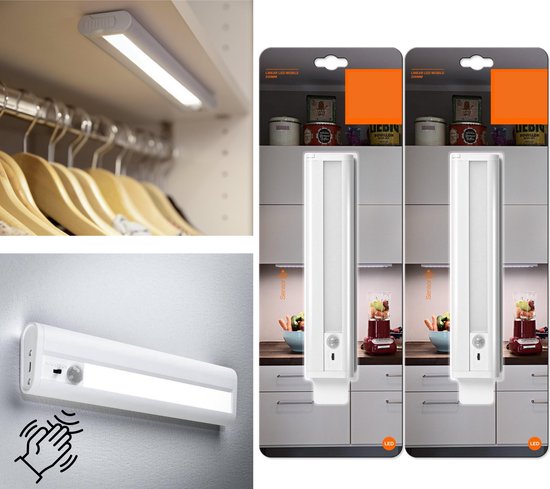 Viva sieraden Kwik Proventa draadloze LED keukenverlichting met bewegingssensor - 2 x 20 cm -  Op batterijen | bol.com