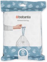 Brabantia PerfectFit sac poubelle avec fermeture code O, 30 litres, 40 pcs/distributeur - White