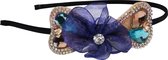 Jessidress® Luxe Dames Diademen met Strass Feestelijke Diadeem Dames Haarband - Blauw