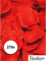 Rode Rozenblaadjes - 270 stuks - 5 x 5.5 cm - Kunst Rozenblaadjes - Romatische Sfeer - Voor Binnen & Buiten - Nep Blaadjes - Rozen Decor - Valentijnsdag / Vrijgezellenfeest / Moederdag / Voor In Bad etc