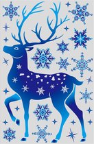 Raam Decoratie - Raamdecoratie - Kerst - Raamstickers - Glassticker - Vrolijk Kerstfeest - Decor Voor Thuis - Kinderkamer - Nieuwe Jaar Stickers - Hert B
