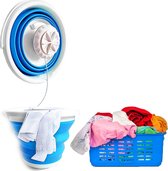 Happyment® Opvouwbare wasmachine 10L -  Elektrische wasmachine - Camping handwasmachine - Kleine turbo leaner - Reizen