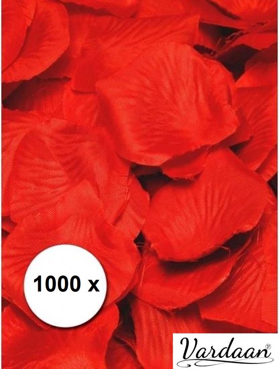 Rode Rozenblaadjes - 1000 stuks - 5 x 5.5 cm - Rode Blaadjes - Romantische Versiering Voor Valentijnsdag / Themafeest / Vrijgezellenfeest / Moederdag / Vaderdag / Huwelijk etc - Rozenblaadjes - Kunst Decor - Voor Binnen Als Buiten