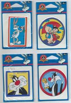 Set van 4 looney tunes applicaties strijkbaar