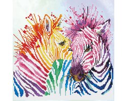 Diamond Dotz Diamond Painting Zebra's 40x40 cm