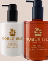 fireside duo gift set - noble Isle - douchegel - body lotion
