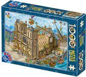 Cartoon puzzels 1.000 stukjes - Notre dame