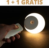 Proventa® Draadloos Nachtlampje kinderen met afstandsbediening - Op batterijen - 2 stuks