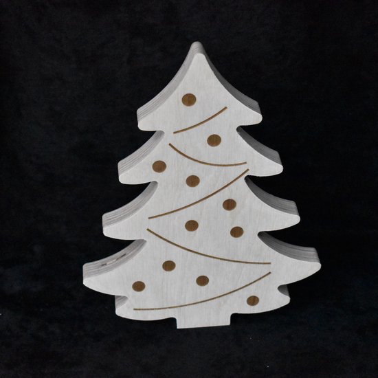 Houten kerstboom 21cm - Kerstdecoratie - Kerstversiering - Van Aaken Design  - Berken... | bol.com